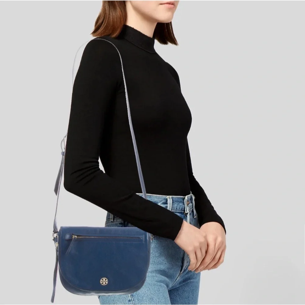 Tory Burch Brody Leather Saddle Bag Retail $450